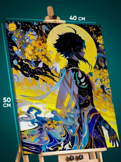 Картина на стену Геншин Импакт Игра Сяо 40x50