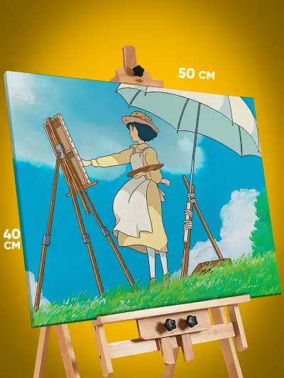 Картина на стену Хаяо Миядзаки Аниме Ветер крепчает 40x50