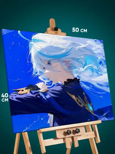 Картина на стену Геншин Импакт Игра Фурина 40x50