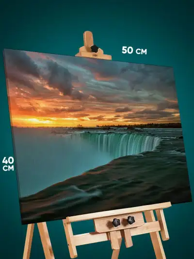 Картина на стену Пейзаж природа Ниагарский водопад 40x50