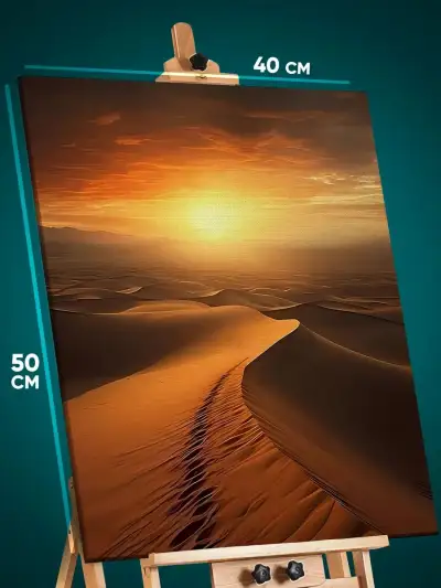 Картина на стену Пейзаж природа пустыня закат 40x50