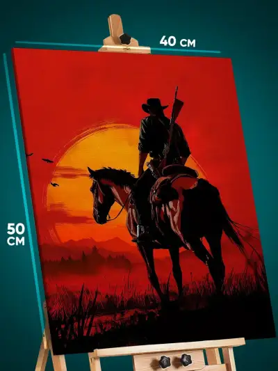 Картина на стену Red Dead Redemption Игра 40x50