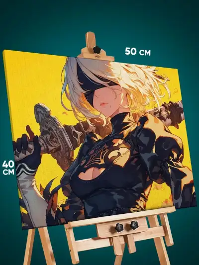 Картина на стену Nier: Automata Игра Аниме 2B 40x50