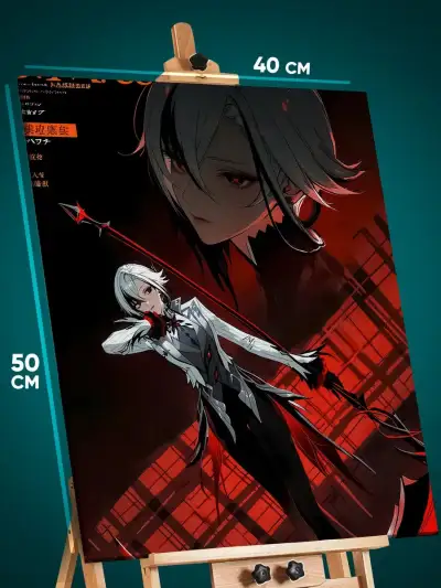 Картина на стену Геншин Импакт Игра Арлекино 40x50