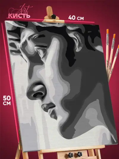 Картина по номерам Статуя Давид скульптура 40x50