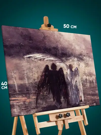Картина на стену Религия ангел света и тьмы 40x50