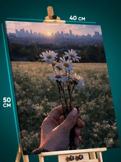 Картина на стену Цветы ромашки 40x50