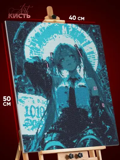 Алмазная мозаика Vocaloid Мику Хатсуне 40x50