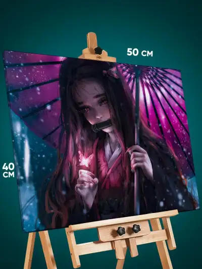 Картина на стену Клинок рассекающий демонов Аниме Незуко 40x50