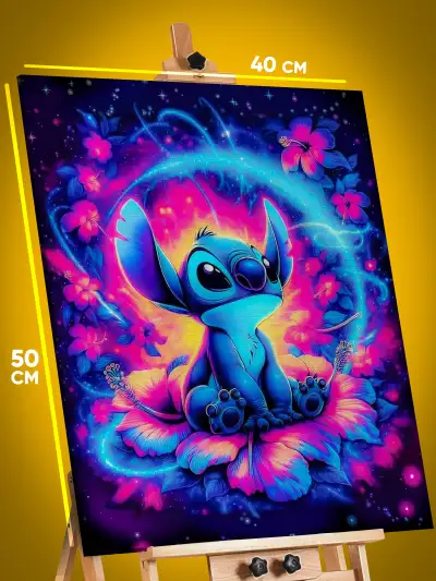 Картина на стену Мультфильмы Дисней Лило и Стич 40x50