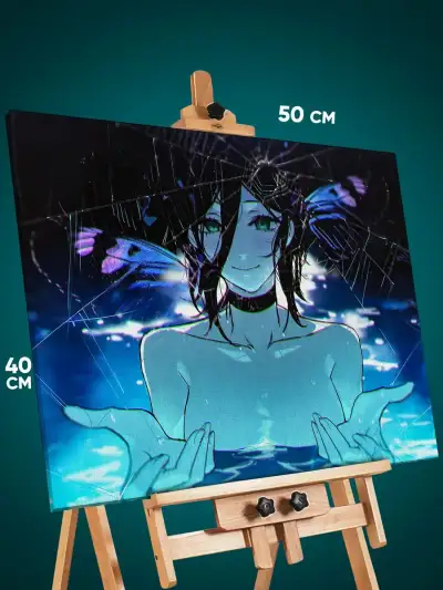 Картина на стену Человек-бензопила Аниме Резе 40x50