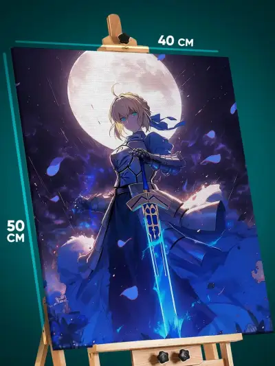 Картина на стену Fate Аниме Сэйбер 40x50