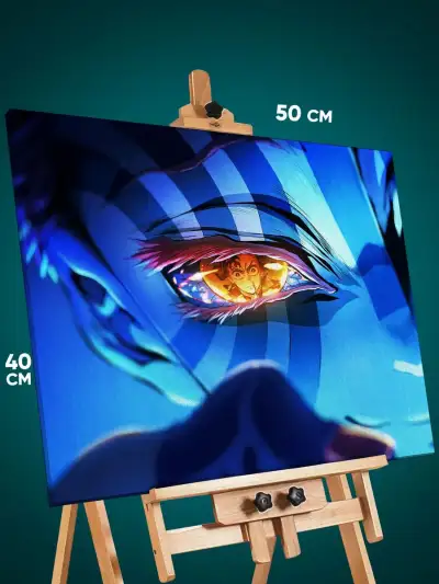 Картина на стену Клинок рассекающий демонов Аниме Аказа 40x50