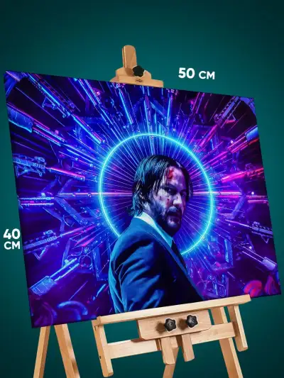 Картина на стену Актеры Киану Ривз Джон Уик 40x50
