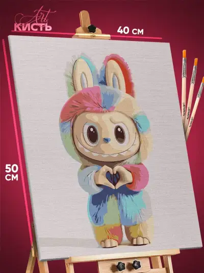Картина по номерам Лабубу Labubu 40x50