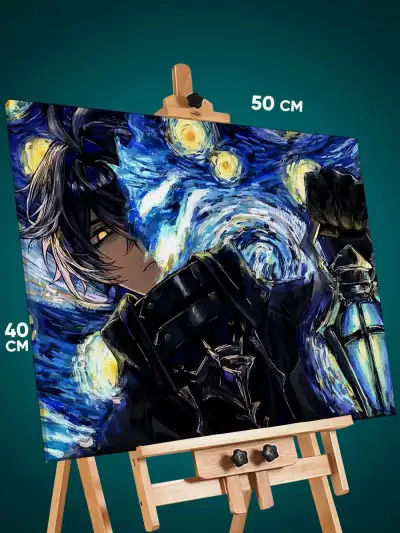 Картина на стену Геншин Импакт Игра Флинс 40x50