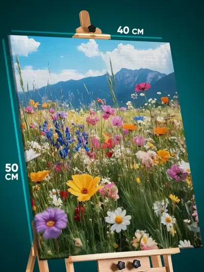 Картина на стену Цветы поле 40x50
