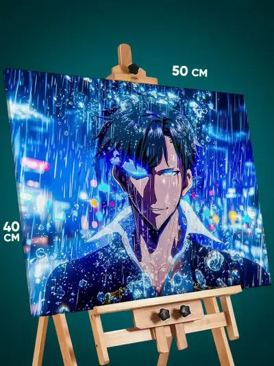Картина на стену Поднятие уровня в одиночку Аниме 40x50