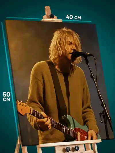 Картина на стену Музыка Курт Кобейн Nirvana 40x50