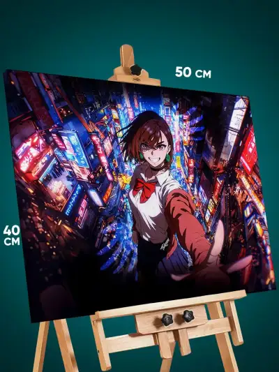 Картина на стену Дандадан Аниме Момо Аясэ 40x50