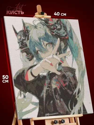 Алмазная мозаика Vocaloid Мику Хатсуне азия 40x50