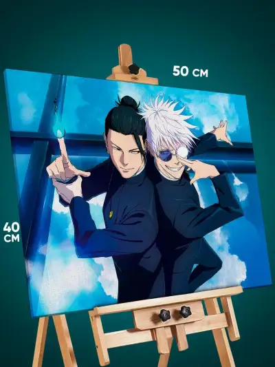 Картина на стену Магическая битва Аниме Годжо и Гето 40x50