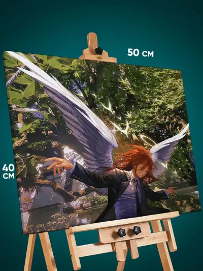 Картина на стену Человек-бензопила Аниме Angel Devil 40x50