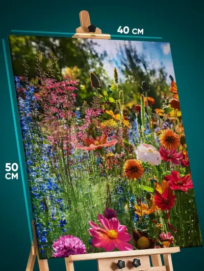 Картина на стену Цветы поле 40x50