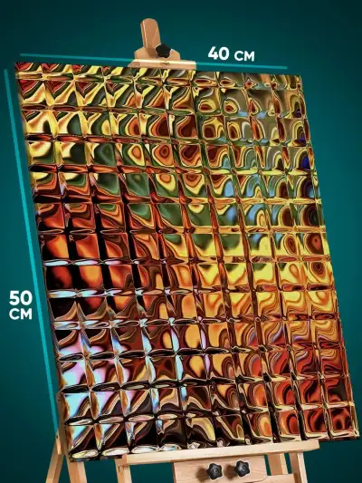 Картина на стену Абстракция соты плитка 40x50