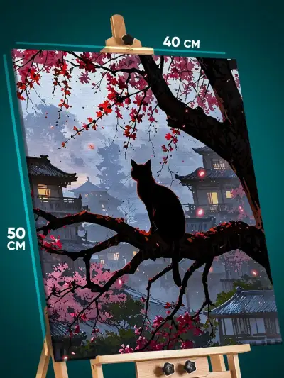 Картина на стену Котики Япония 40x50