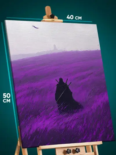 Картина на стену Самурай Япония в поле 40x50