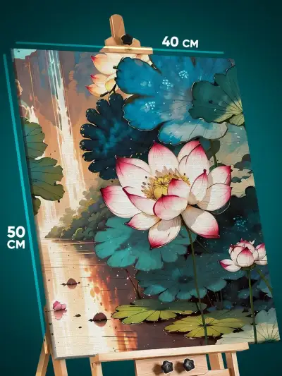 Картина на стену Цветы листья растений 40x50