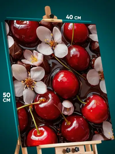 Картина на стену Еда ягода вишня черешня 40x50