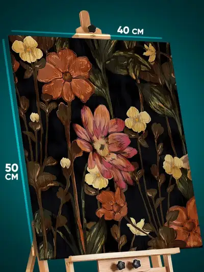 Картина на стену Цветы живопись 40x50
