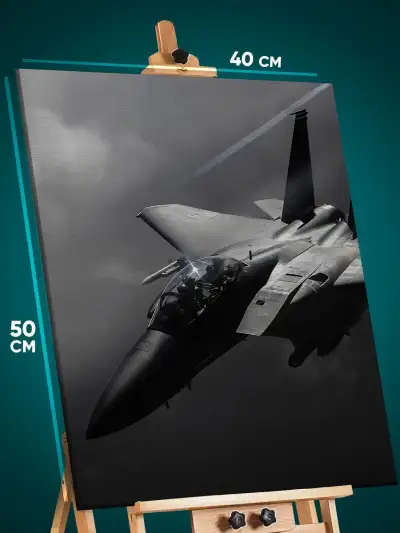 Картина на стену Воин истребитель 40x50