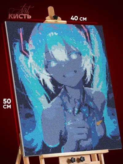 Алмазная мозаика Vocaloid Аниме Мику Хатсуне 40x50
