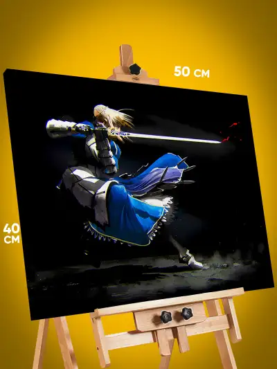 Картина на стену Fate Аниме Сэйбер 40x50
