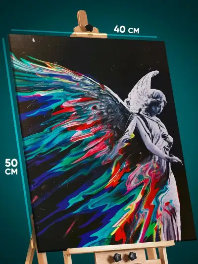 Картина на стену Религия статуя ангел абстракция 40x50