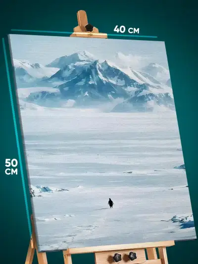 Картина на стену Животные пингвинчик 40x50